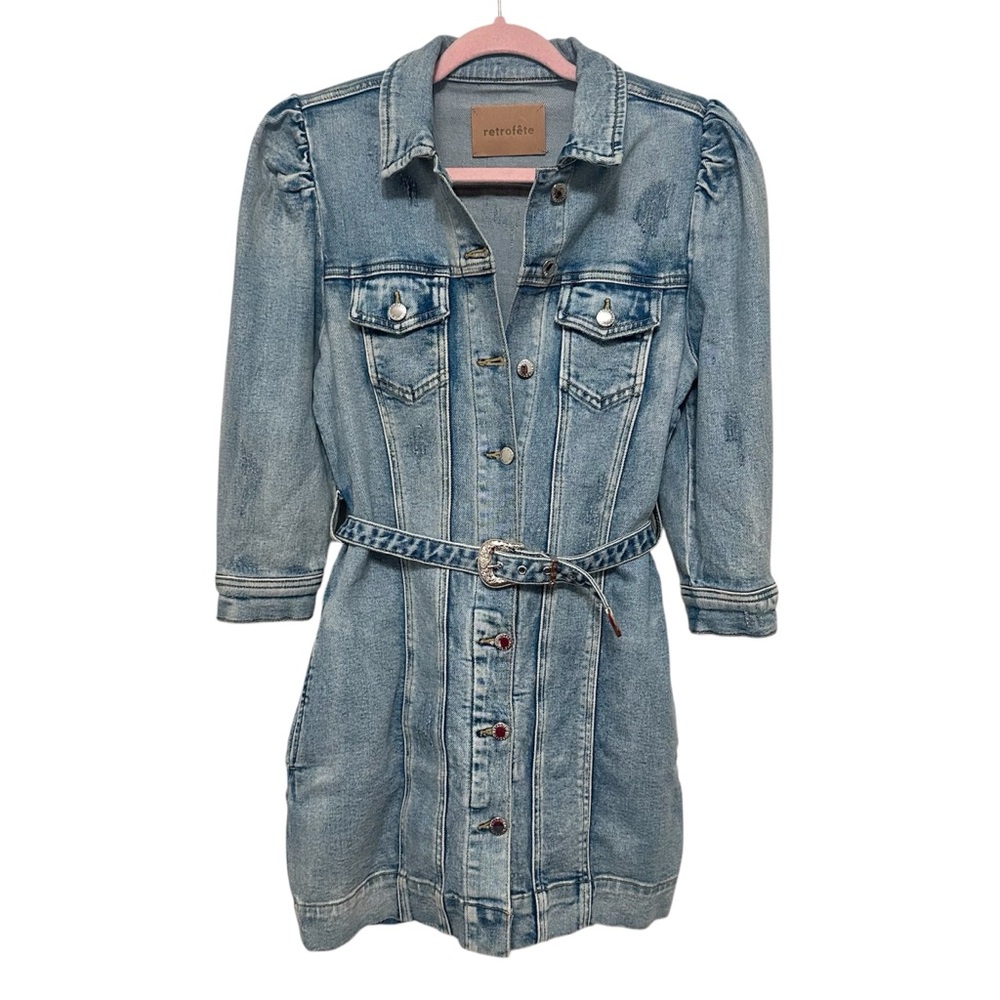 Retrofete Lema Denim Dress with Belt